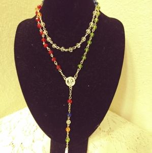 Rainbow Crystal Rosary Beads